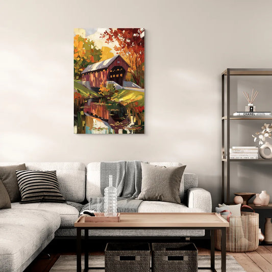 Lancaster Covered Bridges - Canvas Wall Art Living Room
