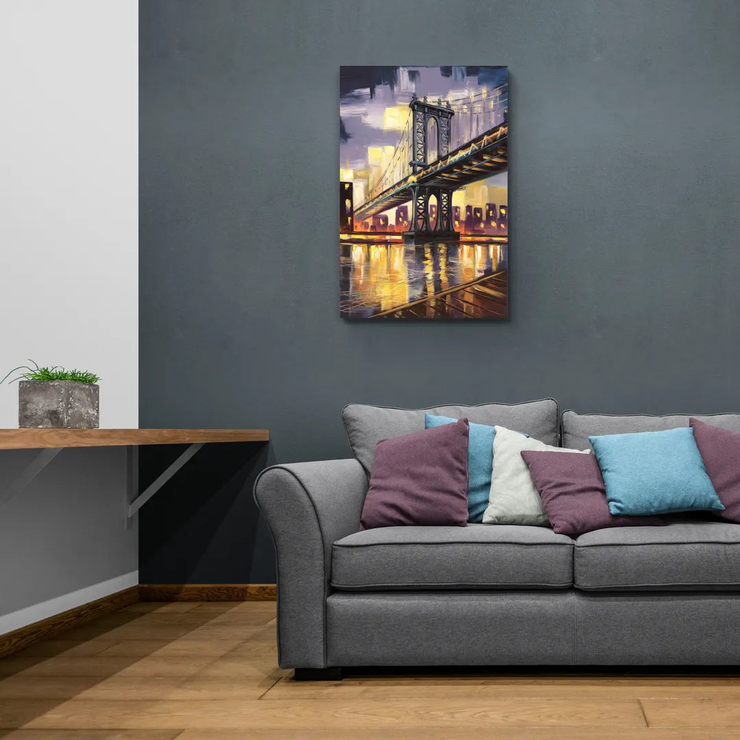 New York City Iconic Bridges - Canvas Wall Art Living Room