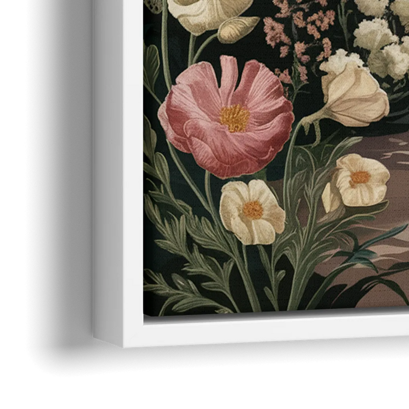 Dunedin Botanical Gardens - Close-Up White Frame Canvas