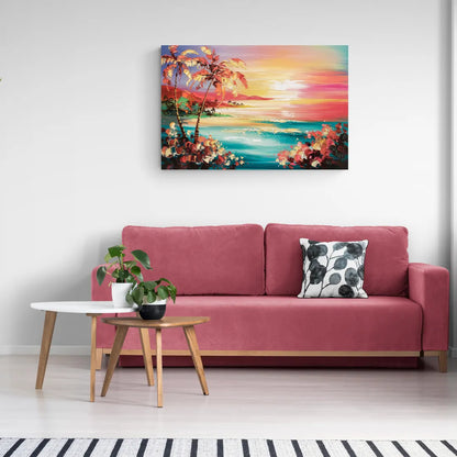 Fort Lauderdale Coastal Sunset - Canvas Wall Art Living Room