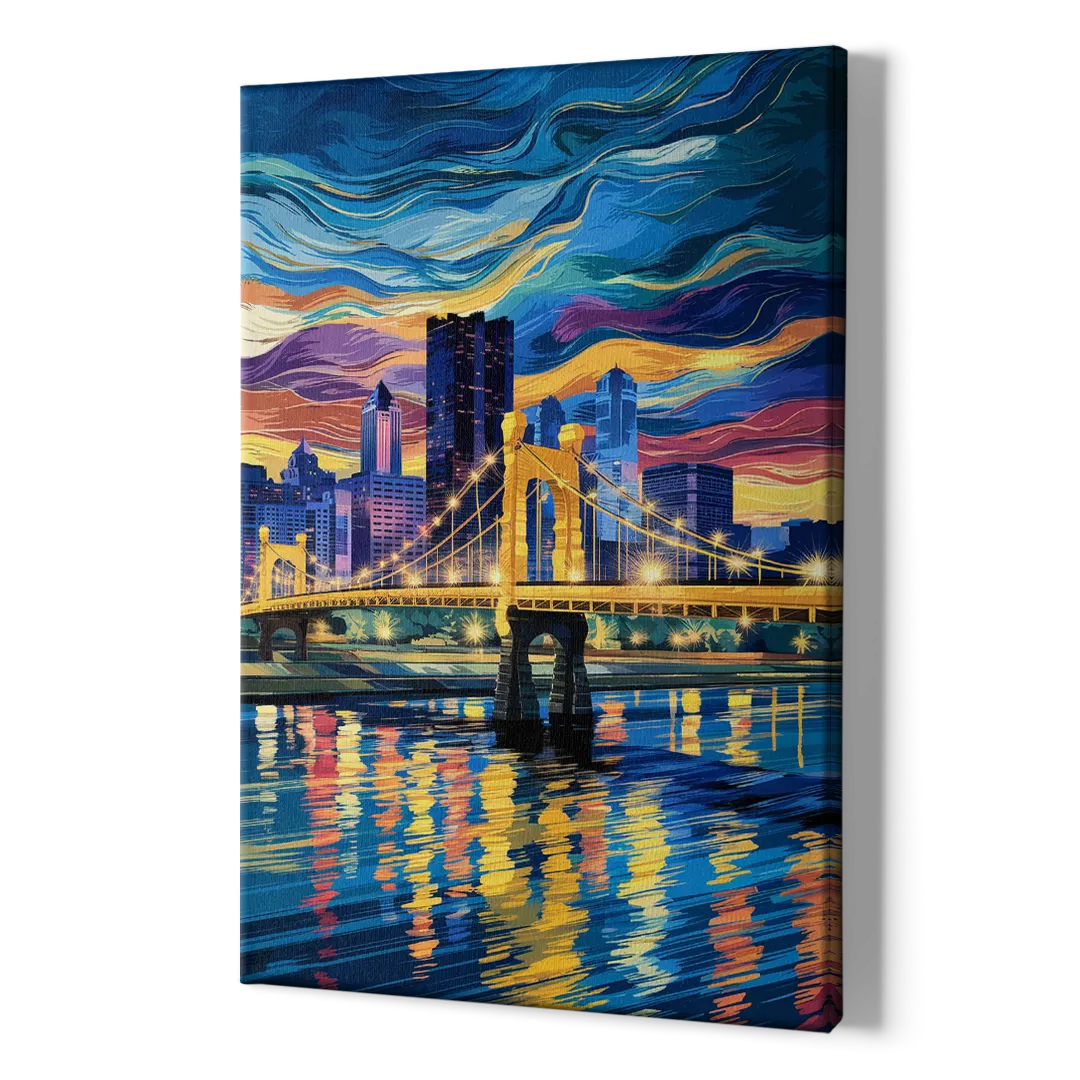 Pittsburgh Architectural Charm - Canvas Print Art Sides