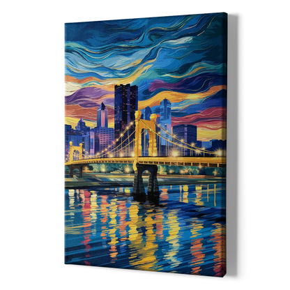 Pittsburgh Architectural Charm - Canvas Print Art Sides
