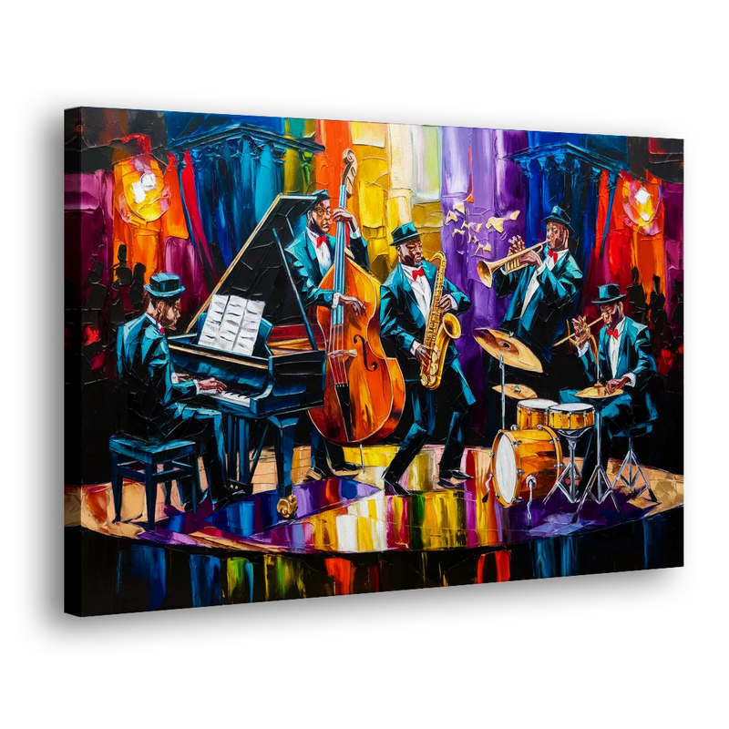New Orleans Jazz Musicians - Canvas Print Art Sides