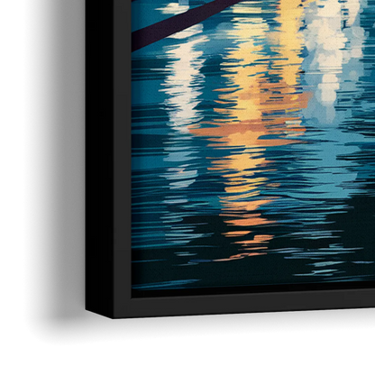 Henderson City Lights - Close-Up Black Frame Canvas
