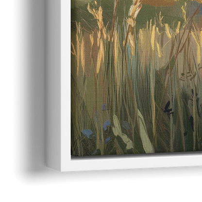 Jackson Hole Grand Teton Backdrop - Close-Up White Frame Canvas