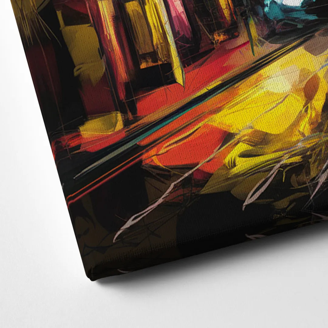 New York City Broadway Lights Canvas Close Up
