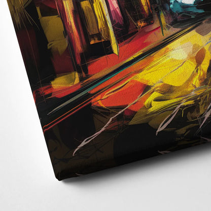 New York City Broadway Lights Canvas Close Up