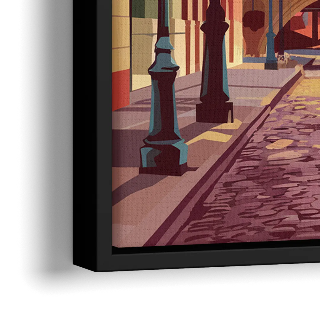 Richmond Historic District - Close-Up Black Frame Canvas