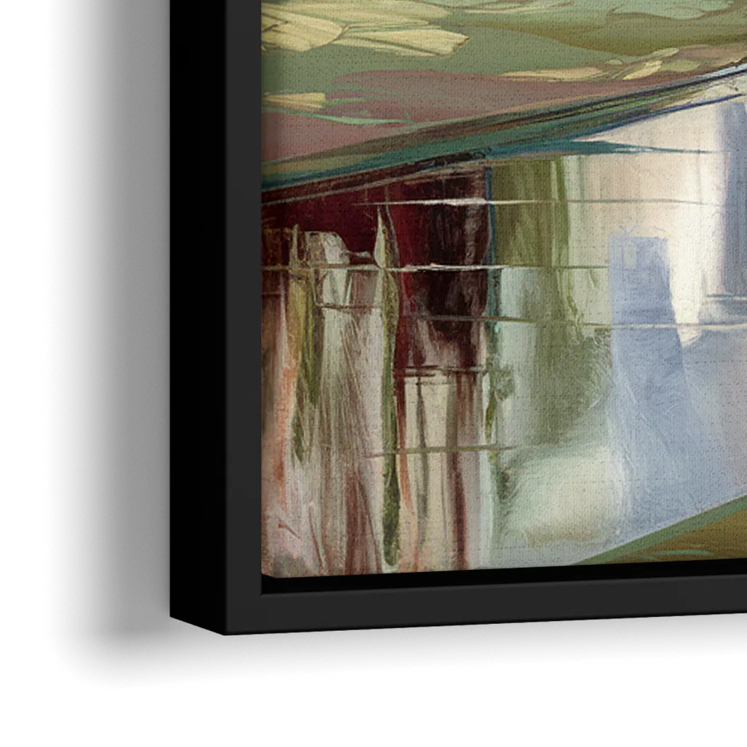 Durham University Aesthetic - Close-Up Black Frame Canvas