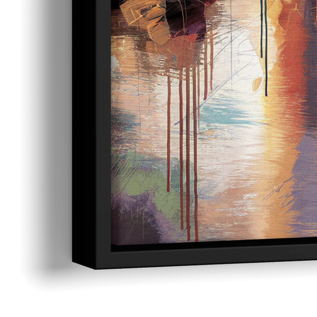 Jacksonville Wall Street Vibes - Close-Up Black Frame Canvas