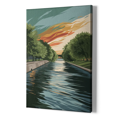 Tulsa Riverfront Views - Canvas Print Art Sides
