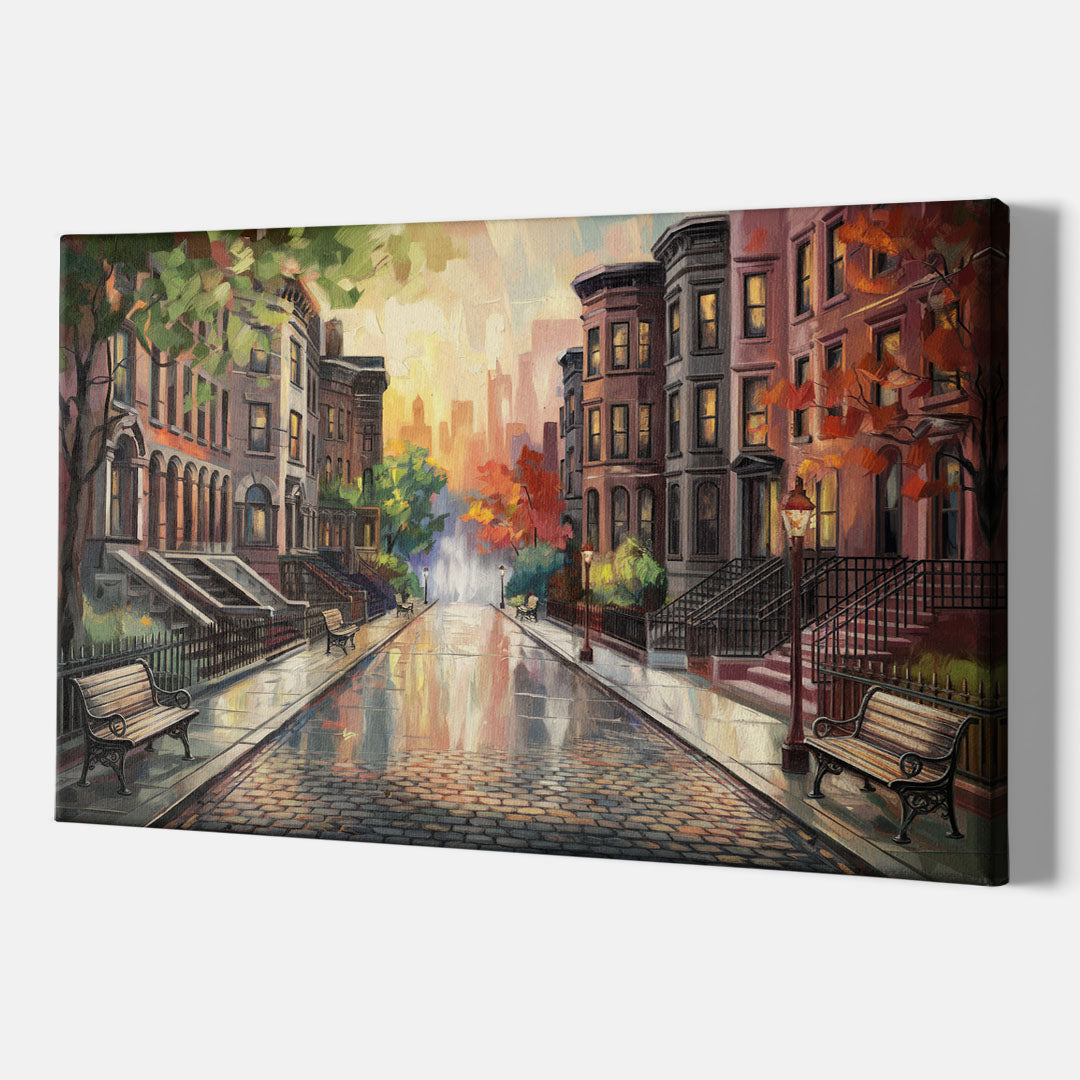 Boston Historic Neighborhoods - Canvas Wall Art Indoor