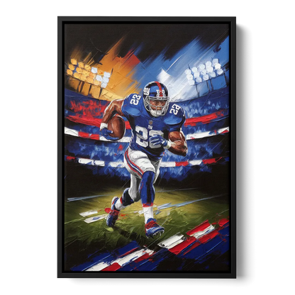 New York City Giants Football - Black Frame Canvas
