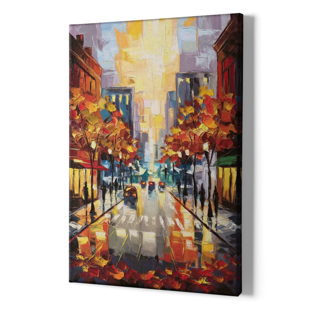 Madison Vibrant Downtown - Canvas Print Art Sides
