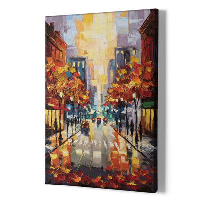 Madison Vibrant Downtown - Canvas Print Art Sides