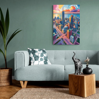 Toronto Financial District - Canvas Wall Art Living Room