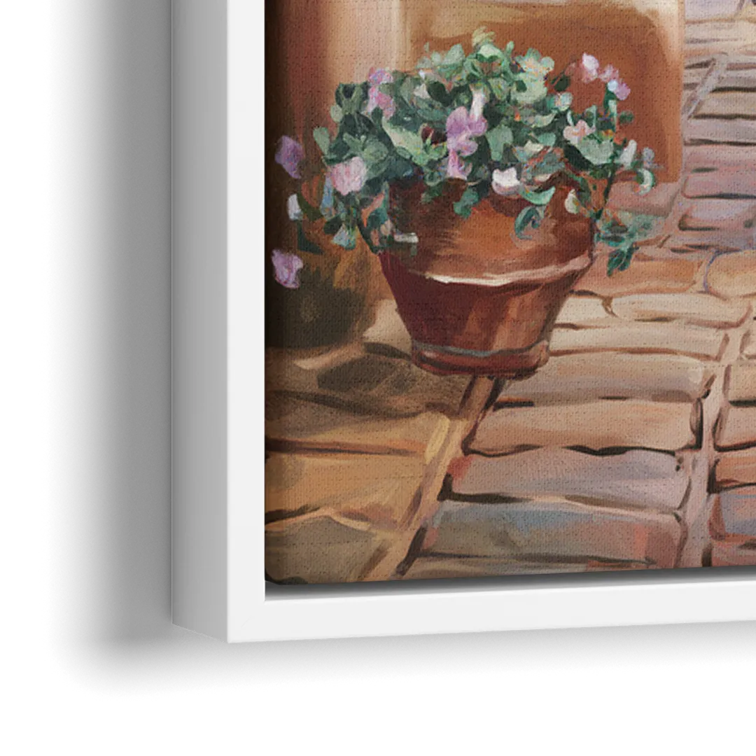 Albuquerque Old Town Charm - Close-Up White Frame Canvas