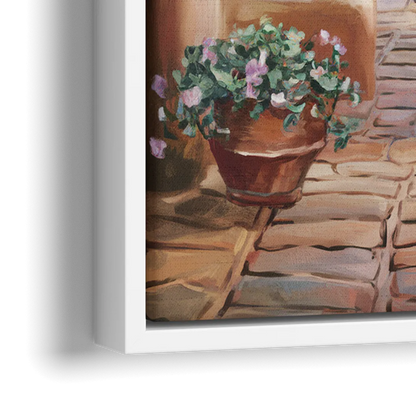 Albuquerque Old Town Charm - Close-Up White Frame Canvas