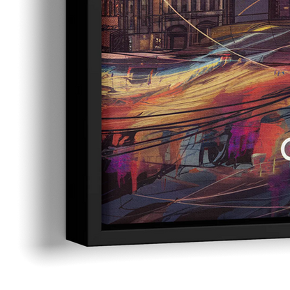 Omaha Urban Aesthetic - Close-Up Black Frame Canvas