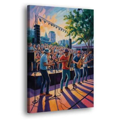 Montreal Jazz Festival Scene - Canvas Print Art Sides
