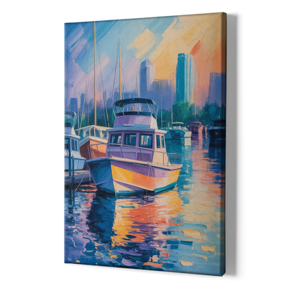 False Creek Boats - Canvas Print Art Sides