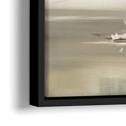 Buffalo Waterfront Serenity - Close-Up Black Frame Canvas