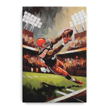 Cleveland Browns Fans in Action - Canvas Wall Art