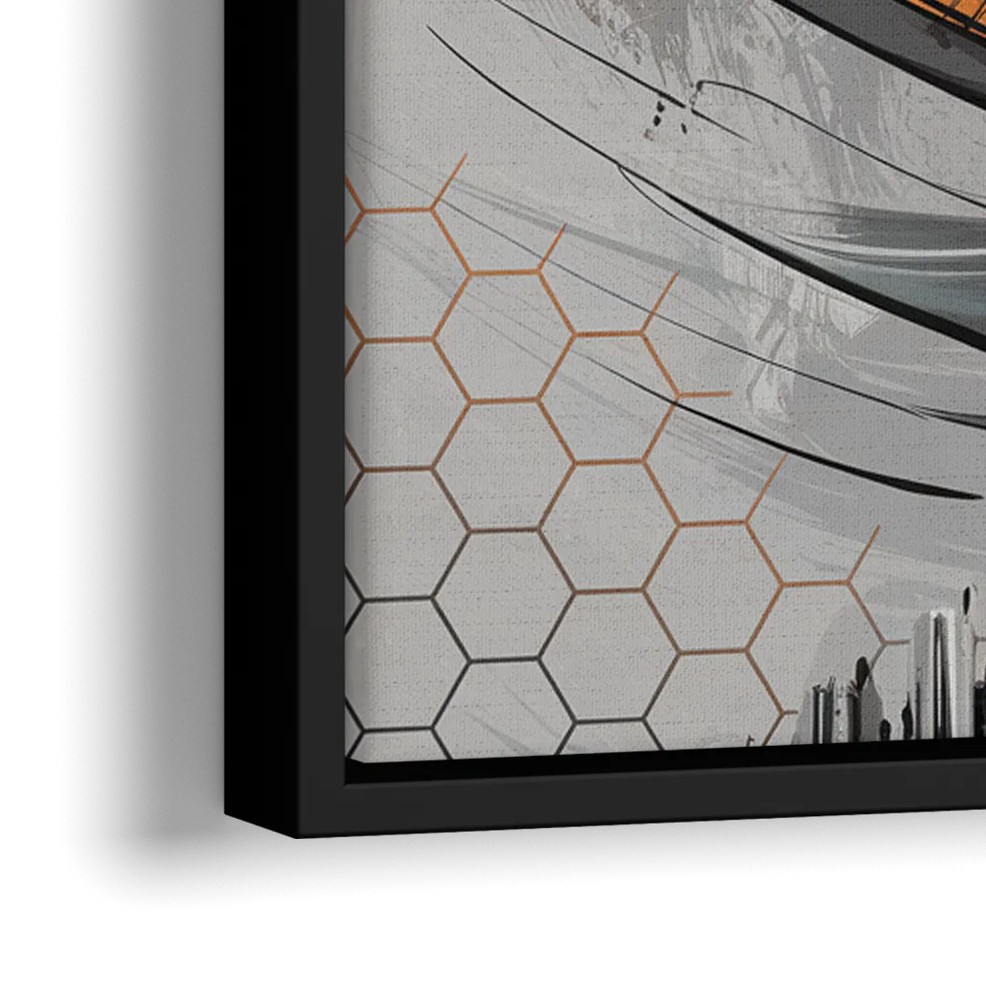 Houston Dynamo Colors - Close-Up Black Frame Canvas