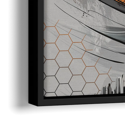 Houston Dynamo Colors - Close-Up Black Frame Canvas