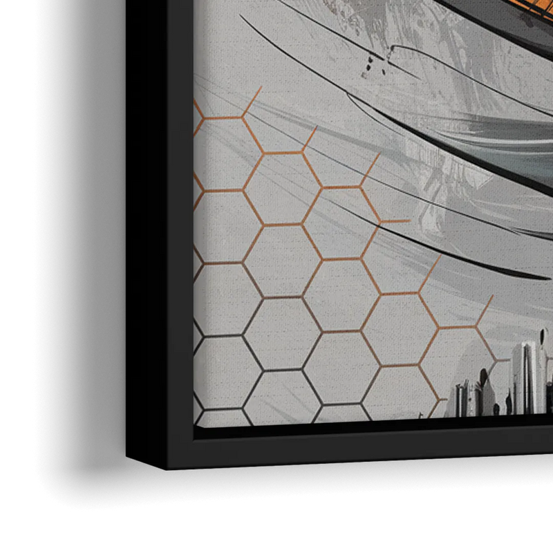 Houston Dynamo Colors - Close-Up Black Frame Canvas