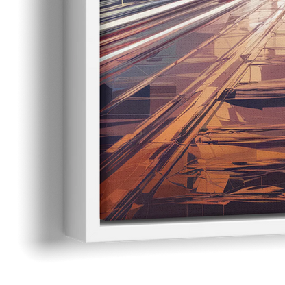Los Angeles Sunset Boulevard - Close-Up White Frame Canvas
