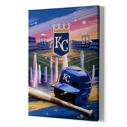 Kansas City Royals Team Spirit - Canvas Print Art Sides