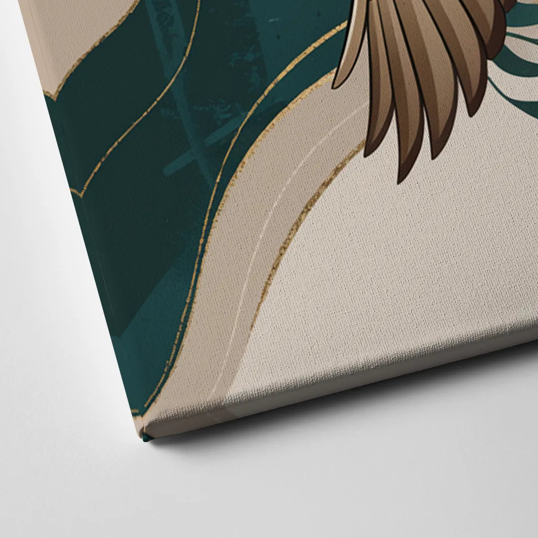Eugene Ducks Fan Design Canvas Close Up