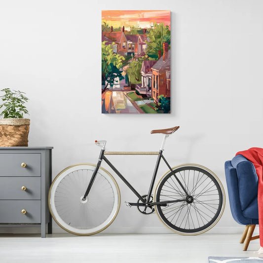 Springfield Neighborhood Charm - Canvas Wall Art Living Room