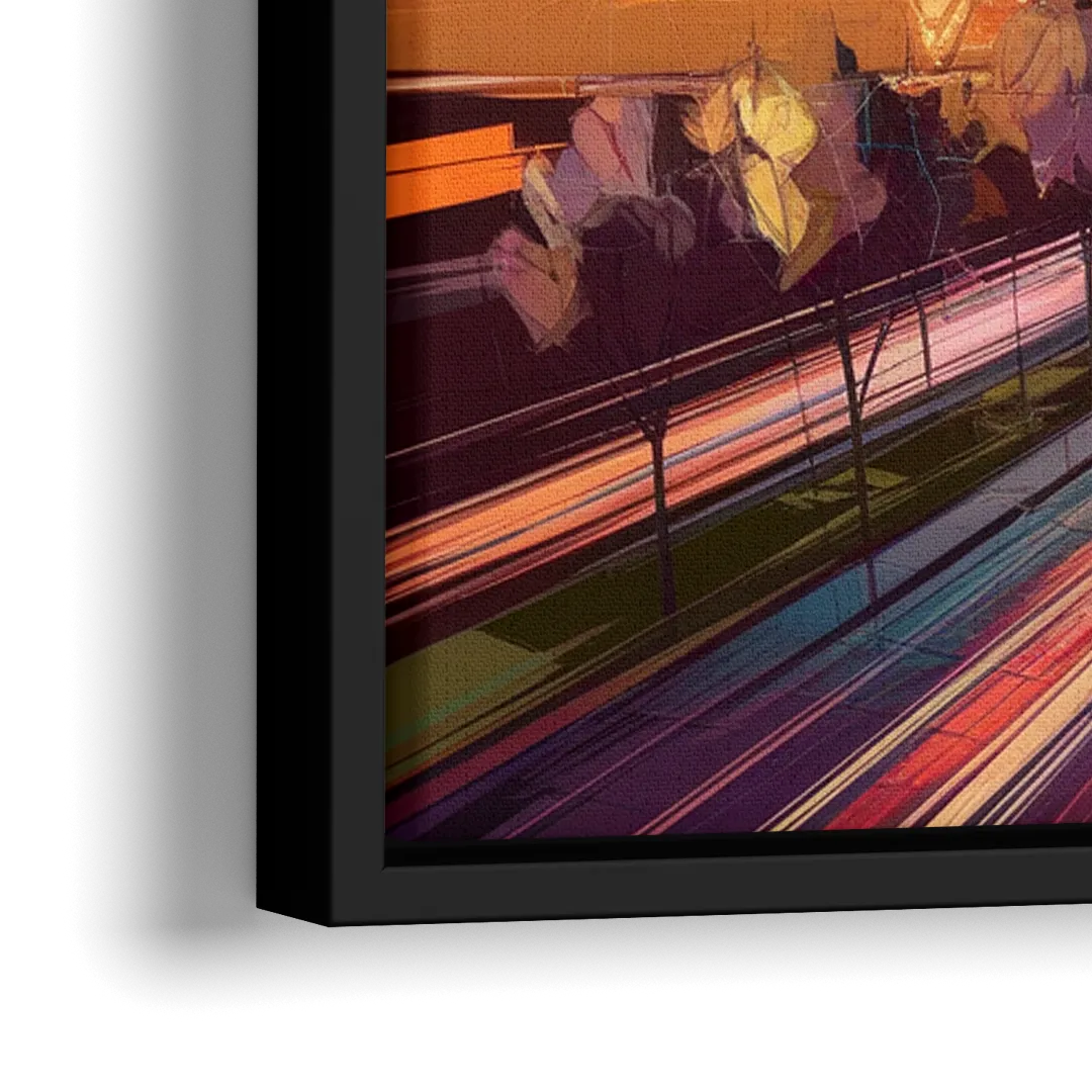 Atlanta Midtown Skyline - Close-Up Black Frame Canvas