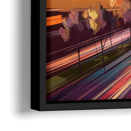 Atlanta Midtown Skyline - Close-Up Black Frame Canvas