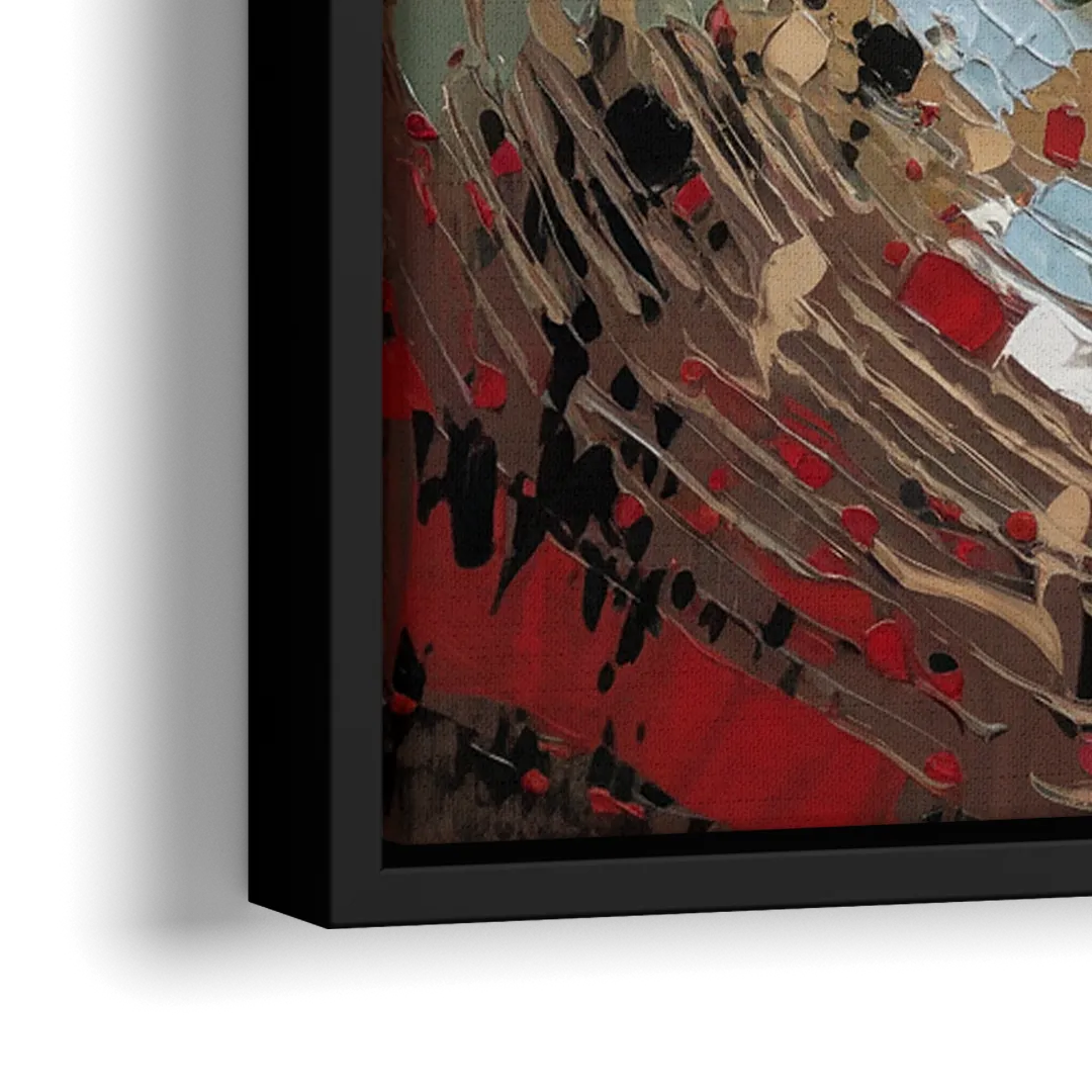 Albuquerque Lobo Pride - Close-Up Black Frame Canvas