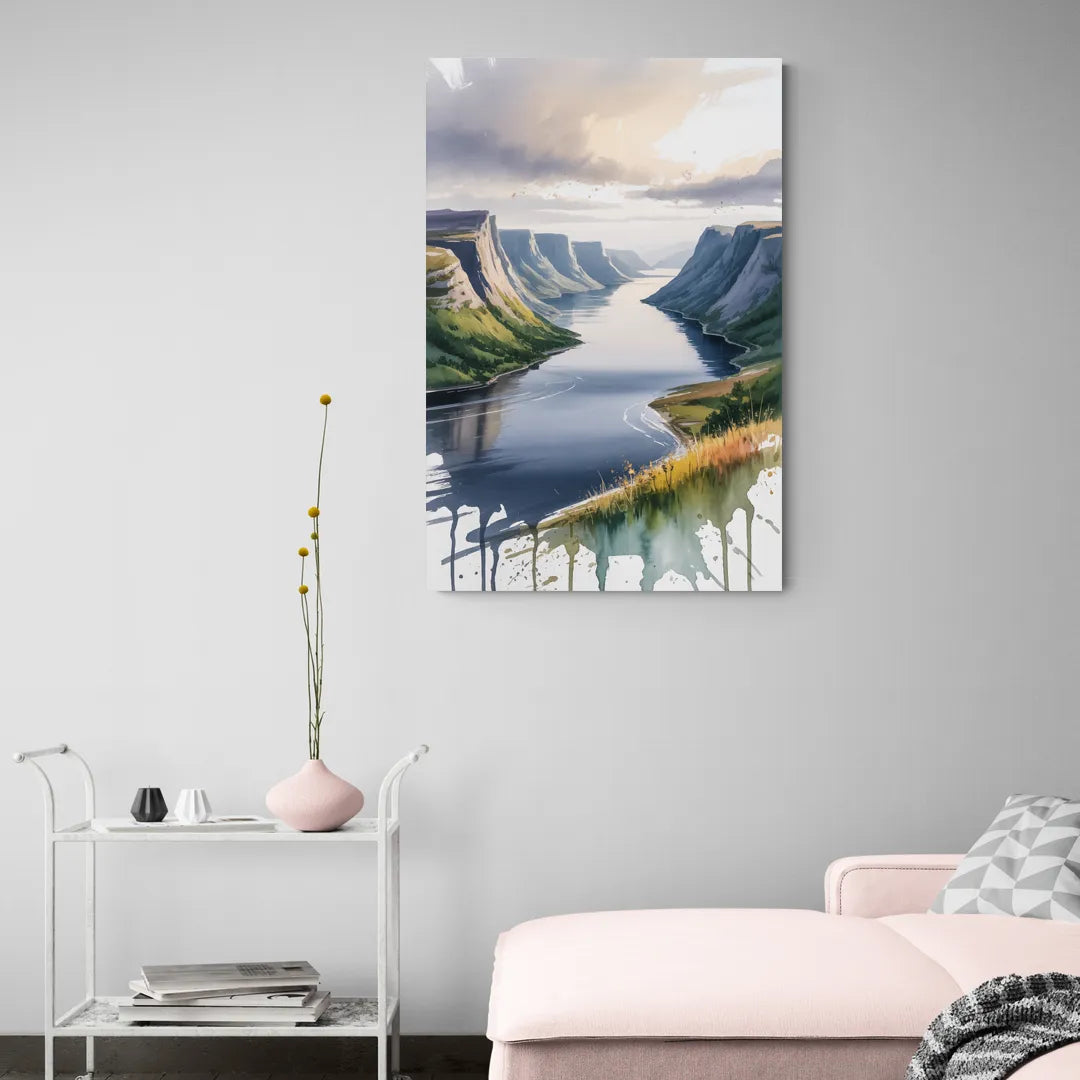 Gros Morne Fjords - Canvas Wall Art Living Room
