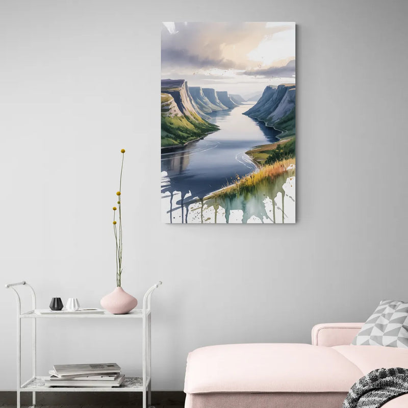 Gros Morne Fjords - Canvas Wall Art Living Room