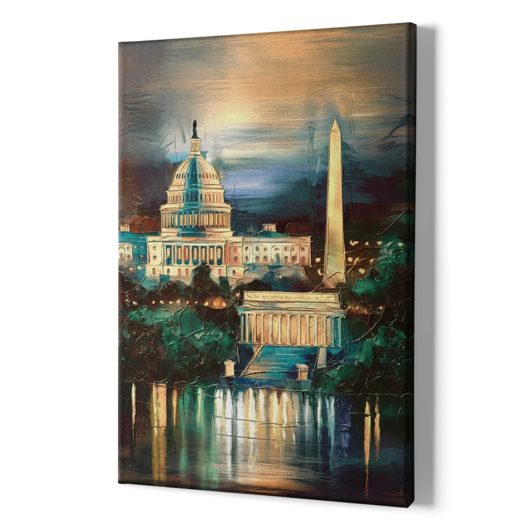 Washington DC Historic Landmarks - Canvas Print Art Sides