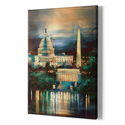 Washington DC Historic Landmarks - Canvas Print Art Sides