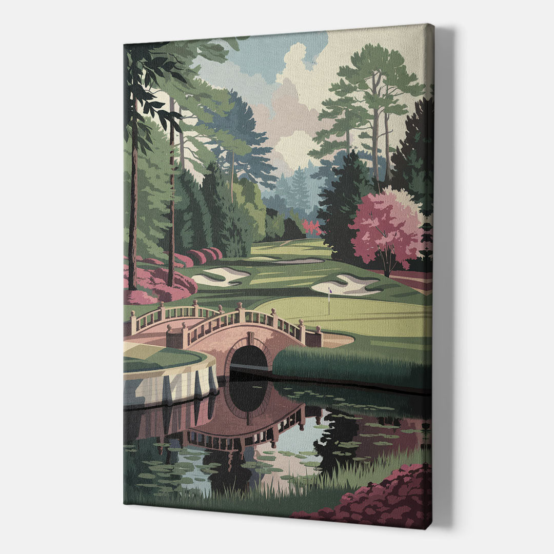 Augusta Scenic Golf Course - Canvas Wall Art Indoor