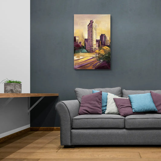 Fort Worth Historic Architecture - Canvas Wall Art Living Room