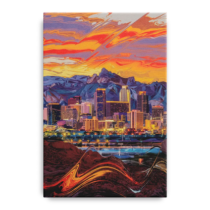 Phoenix Vibrant City Life - Canvas Wall Art