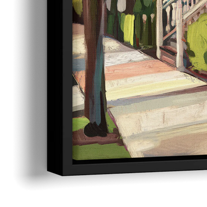 Baton Rouge Garden District Charm - Close-Up Black Frame Canvas