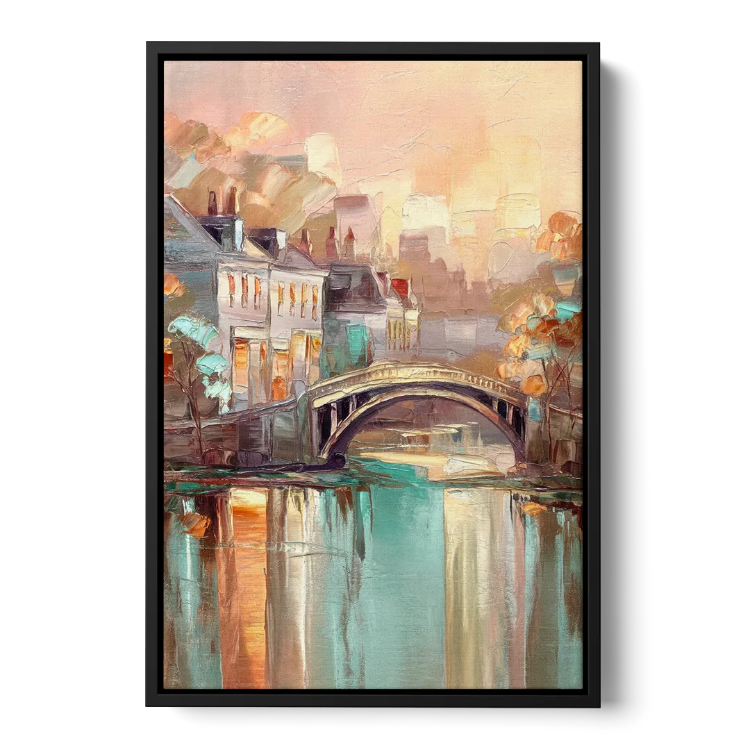 New Hope Artistic Skyline - Black Frame Canvas