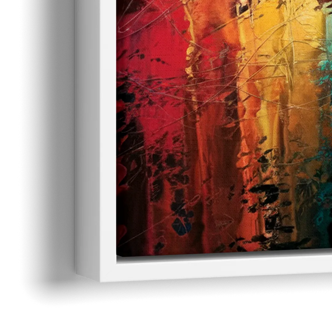 Las Vegas City Skyline - Close-Up White Frame Canvas