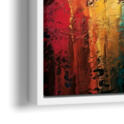 Las Vegas City Skyline - Close-Up White Frame Canvas