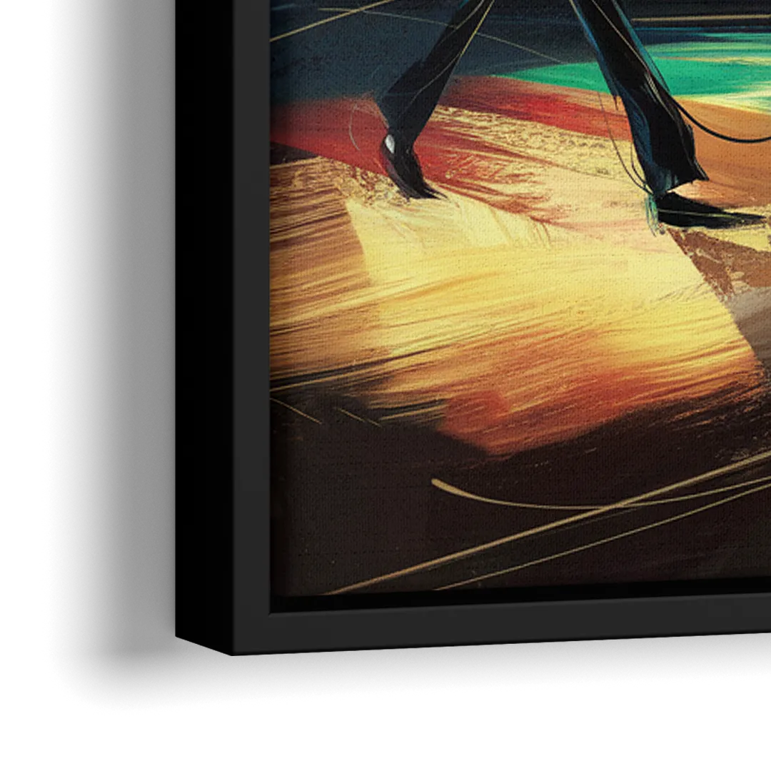 Salt Lake City Jazz Tribute - Close-Up Black Frame Canvas