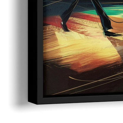 Salt Lake City Jazz Tribute - Close-Up Black Frame Canvas
